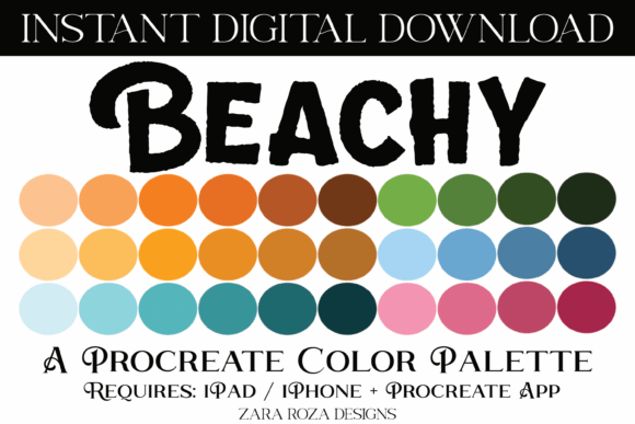 Beachy Procreate Color Palette: Essential Add-Ons