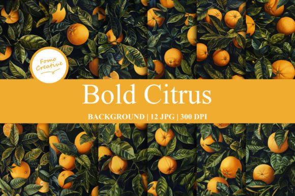 Bold Citrus Background: Vibrant Backgrounds for Design