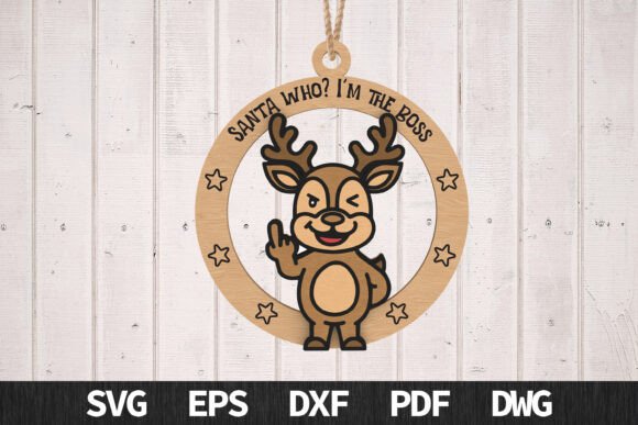 Boss Reindeer SVG: Bold Winter Amp Style