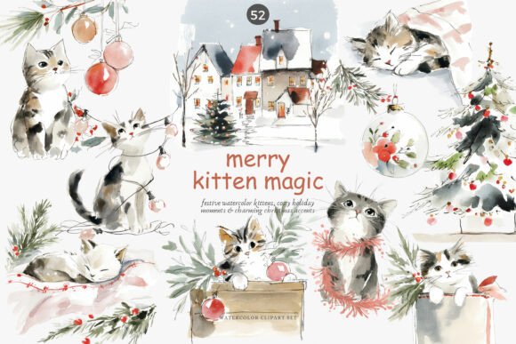 Christmas Kittens Clipart Set: Crafting Review