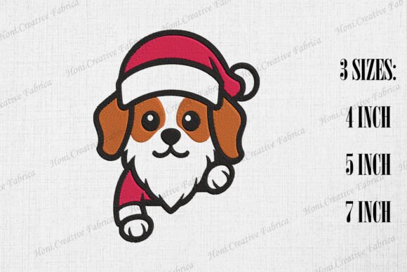 Cute Santa Dog Peeking: A Christmas Design Review