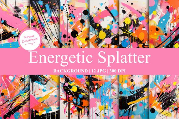 Energetic Splatter Background for Bold Crafts