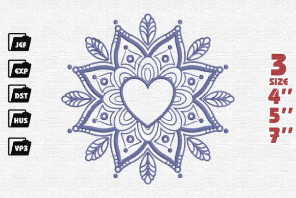 Heart Snowflake Embroidery for Christmas Sales