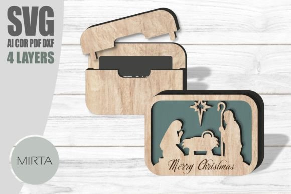 Nativity Gift Card Holder Svg: Winter Amp Charm