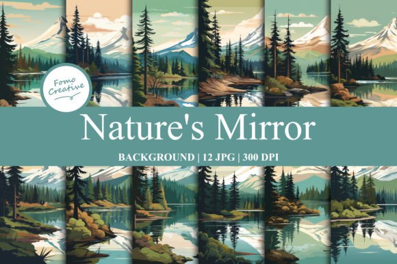 Nature s Mirror Background for Editorial Use
