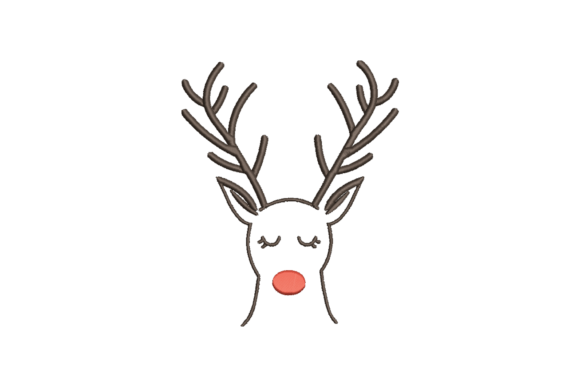 Reindeer Outline for Christmas Digital Sales