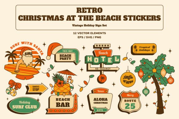 Retro Christmas at the Beach Stickers: A Designer’s Review