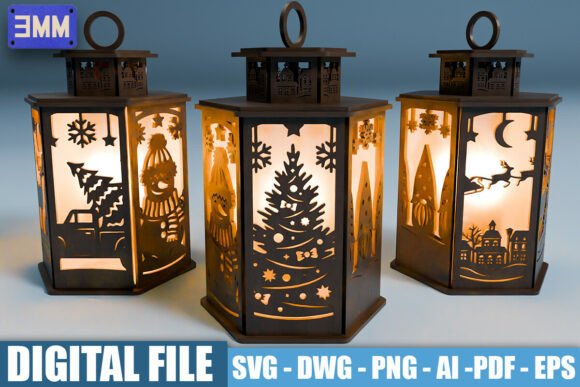 Review: 3D Christmas Lantern Laser Cut Files for Embroidery