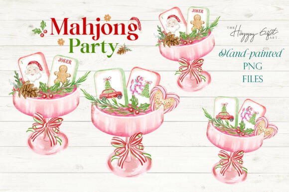 Reviewing Christmas Mahjong Cocktail Cliparts for Stitch