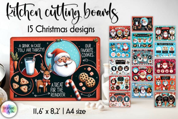 Santa’s Christmas Treat Boards Illustrations Review
