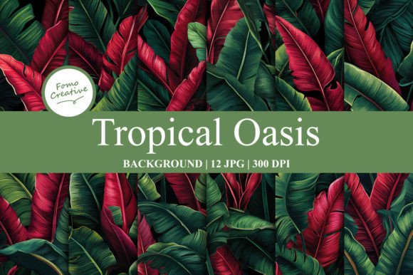 Tropical Oasis Background for Branding